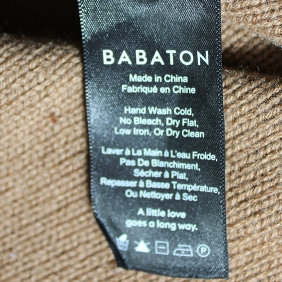 Babaton Aritzia Wool Cashmere Camel Open Front Knit Cardigan Medium - Picture 7 of 8